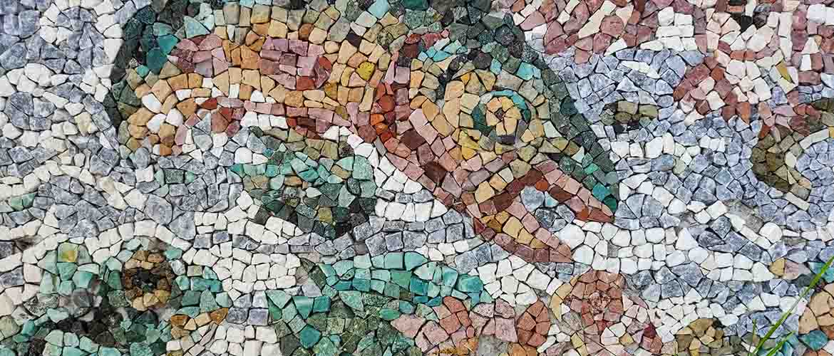 mosaic tile art grouting