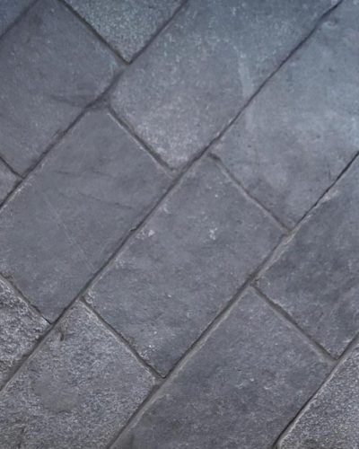 black limestone hand cut tumbled